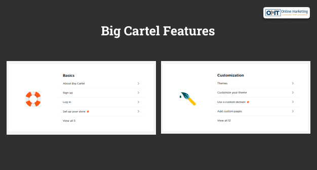 Big Cartel Features 